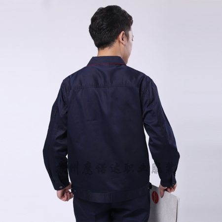 藏青拼大紅五金工作服AC099-WJ