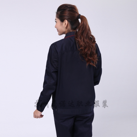 藏青拼大紅五金工作服AC099-WJ