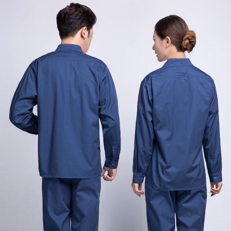 蟹青色夏季長(zhǎng)袖工作服AC10-1