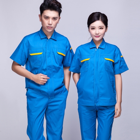 2016夏季短袖工作服，夏季工作服圖片大全-鷹諾達(dá)服裝廠