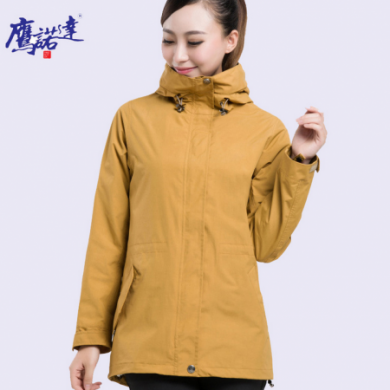 女士中長款沖鋒衣，鷹諾達(dá)工服